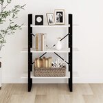 vidaXL Bibliothèque à 3 niveaux Blanc 80x30x105 cm Bois de pin massif