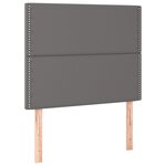 vidaXL Sommier à lattes de lit avec matelas et LED Gris 100x200 cm