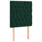 vidaXL Tête de lit à LED Vert foncé 80x7x118/128 cm Velours