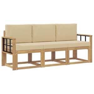 vidaXL Ensemble de canapés d'extérieur 3 pc