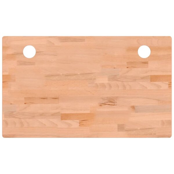 vidaXL Dessus de bureau 100x60x1 5 cm bois massif de hêtre