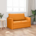 vidaXL Canapé-Lit 110cm Jaune foncé tissu