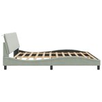 vidaXL Cadre de lit sans matelas gris clair 200x200 cm velours