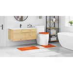 vidaXL Tapis de bain 3 Pièces Orange 50 x 50 cm Polypropylène
