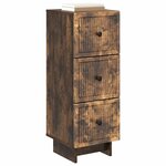 vidaXL Armoire à tiroirs Chêne fumé 33 x 34 5 x 90 cm