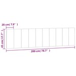 vidaXL Coussin de tête de lit gris foncé 200 cm velours