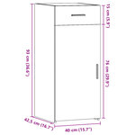 vidaXL Buffet blanc 40x42 5x93 cm bois d'ingénierie