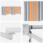 vidaXL Auvent rétractable électrique Bleu et Orange 3 x 2 5 m