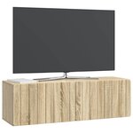 vidaXL Meuble TV mural Chêne Sonoma 98 x 31 x 30 cm Bois d'ingénierie