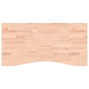 vidaXL Dessus de bureau 100x(45-50)x4 cm bois massif de hêtre