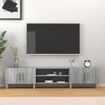 vidaXL Meuble TV sonoma gris 180x31 5x40 cm bois d'ingénierie