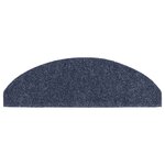 vidaXL Tapis d'escalier autocollants 20 pièces 65 x 21 x 4 cm Bleu Demi-rond Grand