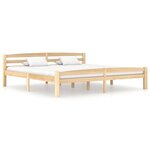 vidaXL Cadre de lit Blanc Bois de pin massif 200x200 cm