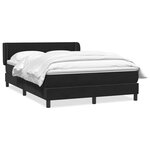 vidaXL Sommier à lattes de lit avec matelas noir 160x220 cm velours