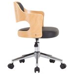 vidaXL Chaises pivotantes à manger lot de 2 bois courbé et similicuir