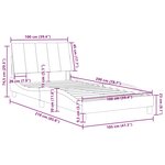 vidaXL Cadre de lit sans matelas Hanko bleu 100x200 cm velours