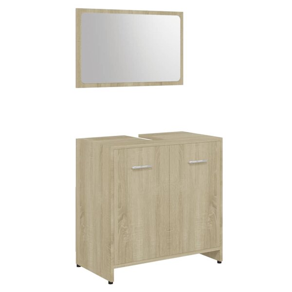 vidaXL Meubles de salle de bain Chêne sonoma Bois d'ingénierie