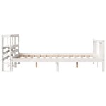 vidaXL Cadre de lit avec tête de lit sans matelas blanc 160x200 cm