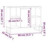 vidaXL Armoire de salle de bain blanc brillant 80x33x60 cm