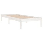vidaXL Cadre de lit sans matelas blanc bois massif 90x200 cm