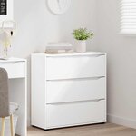vidaXL Armoire de rangement Blanc 80 x 31 x 81 cm Bois d'ingénierie
