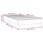 vidaXL Cadre de lit gris 90x200 cm similicuir