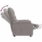 vidaXL Fauteuil inclinable Taupe Tissu