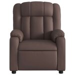 vidaXL Fauteuil inclinable électrique Marron Similicuir
