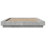 vidaXL Cadre de lit sans matelas gris béton 120x190 cm
