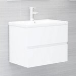 vidaXL Ensemble de meubles de salle de bain blanc bois d'ingénierie