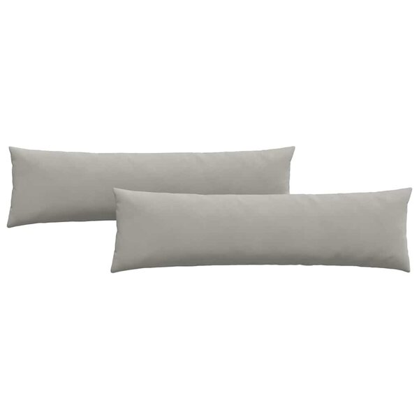 vidaXL Coussins de canapé 2 Pièces Gris clair 145 x 40 cm tissu