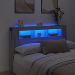 vidaXL Tête de lit à LED sonoma gris 160x18 5x103 5 cm bois ingénierie