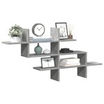 vidaXL Étagère murale gris béton 124 5x18x60 5 cm bois d'ingénierie