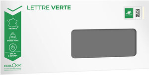 Prêt-à-Poster - Lettre verte suivie - 20g  - Enveloppe à fenêtre à l'unité