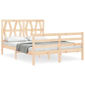 vidaXL Cadre de lit sans matelas 140x190 cm bois massif