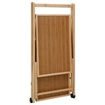 vidaXL Chariot de Cuisine avec Roues Marron Clair 65 x 40 5 x 76 5 cm