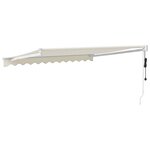 vidaXL Auvent rétractable automatique crème 3x2 5 m