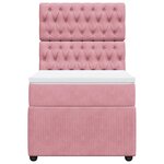 vidaXL Sommier à lattes de lit et matelas Rose 80x200 cm Velours