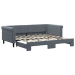 vidaXL Lit de jour avec gigogne sans matelas gris foncé 90x190 cm