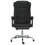vidaXL Fauteuil inclinable de bureau Noir Similicuir