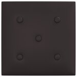 vidaXL Tête de lit murale 12 pc Noir Simili cuir