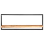 vidaXL Étagères murales 2 Pièces 100x24x35 cm Bois d'acacia et acier
