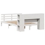 vidaXL Lit bibliothèque sans matelas blanc 120x190 cm bois pin massif