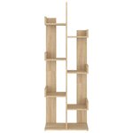vidaXL Bibliothèque Chêne sonoma 48x25 5x140 cm Bois d’ingénierie
