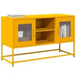 vidaXL Meuble TV jaune moutarde 100 5x39x60 5 cm acier