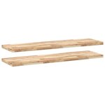 vidaXL Étagères flottantes 2 Pièces 160x40x4 cm acacia massif non traité