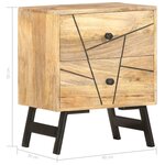 vidaXL Table de chevet 40x30x50 cm Bois de manguier massif