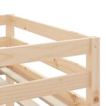 vidaXL Lit mezzanine enfants et rideaux bleu 90x200cm bois pin massif