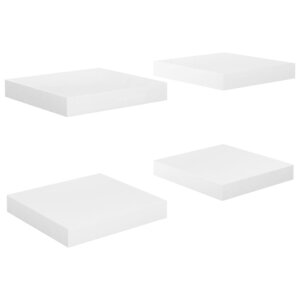 vidaXL Étagère murale flottante 4 Pièces Blanc brillant 23x23 5x3 8cm MDF