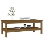 vidaXL Table basse Marron miel 110x50x40 cm Bois massif de pin
